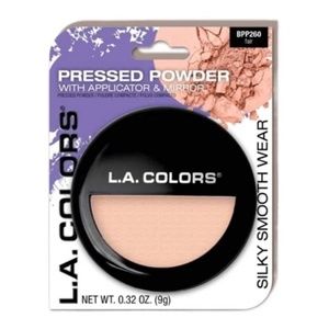 L.A. COLORS Pressed Powder with Applicator & Mirror - Beige
